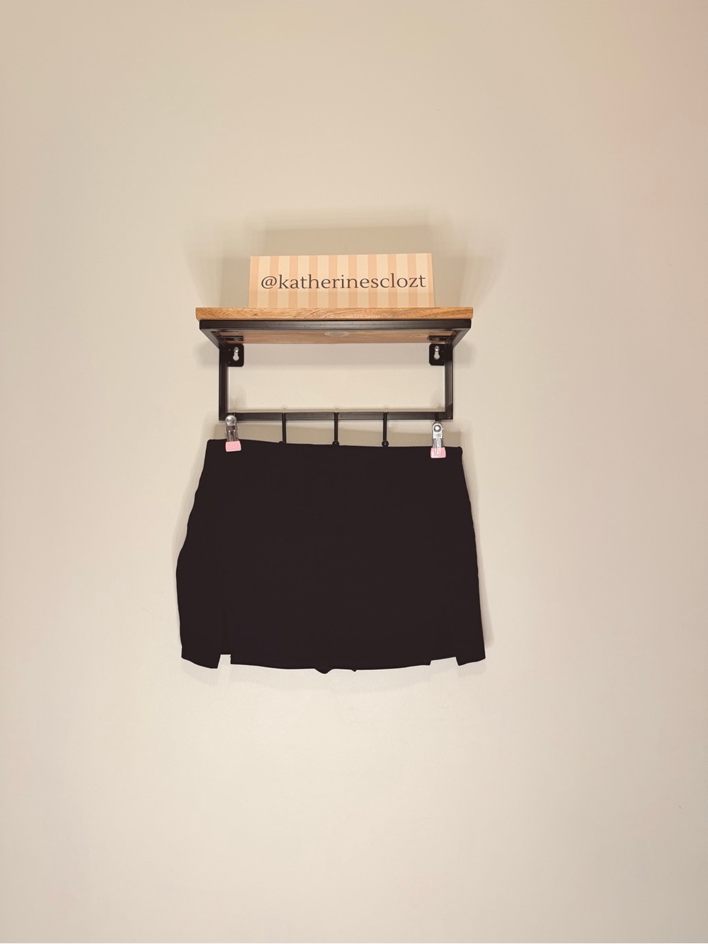 Windsor Black Mini Skirt with Side Slit